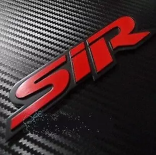 Metal 3D Red SiR Trunk Rear Fender Emblem Badge Decals Sticker JDM Sport Turbo • $9.40