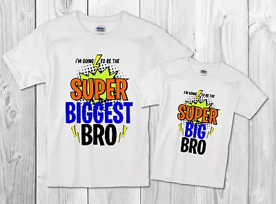 £8.80 • Buy T-Shirt Big Brother /Biggest Brother TEE  Pregnancy Announcement Sibling Shirt