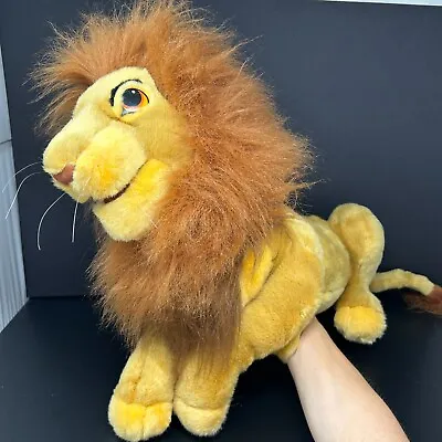 Vintage Disney The Lion King Adult Simba Mufasa Puppet 30  Large Plush Toy • $32.99