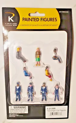 #6-21368 K-Line By Lionel O Scale Painted Passenger Figures (9) - New - Sealed • $13