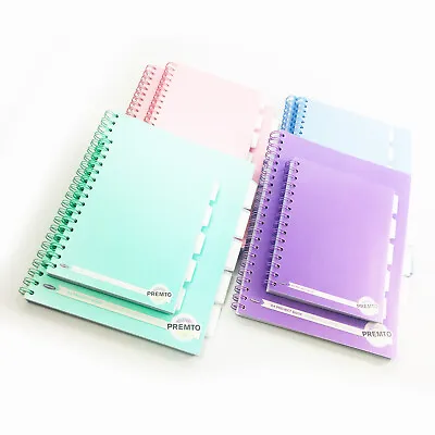 £6.99 • Buy A4 / A5 Project Book Spiral Notebook 250 Pages 5 Subject Dividers Pad