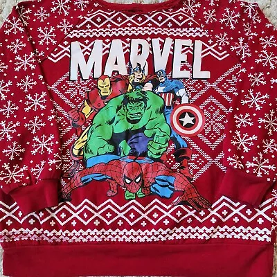 Marvel's Avengers: Ugly Christmas Sweater Size Women Large Color Red • $21.99