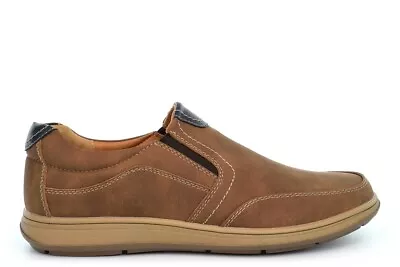 Mens Casual Shoes Mens Slip On Shoes Mens Comfort Shoes Mens Shoes Black Tan • £26.83