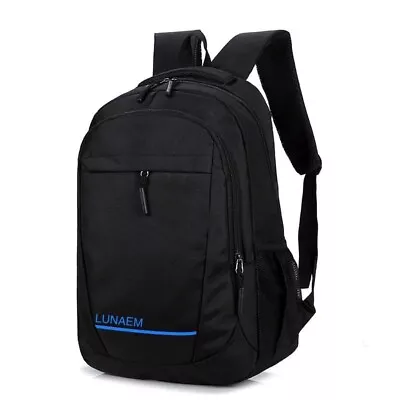 Men Women Backpack Bookbag School Travel Laptop Zipper Bag 15.6'' Blue Strap • $28.99