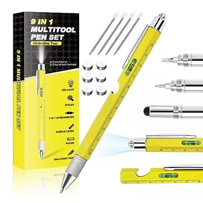 Pen Gifts For Men Cool Gadgets 9 In 1 Multitool Pen Stocking Stuffers For Men Wo • $21.95