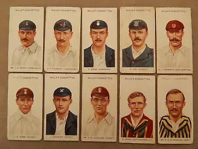 £10 • Buy CRICKETERS  WILLS 1908 ANTIQUE CIGARETTE CARDS Small S .x10