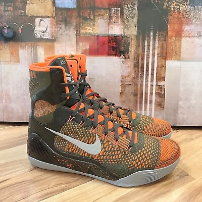 Size 12 - Nike Kobe 9 IX Elite Strategy Sequoia Olive Rough Green 630847 303 • $375