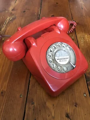 GPO Rotary Telephone Red Model 706 • £21