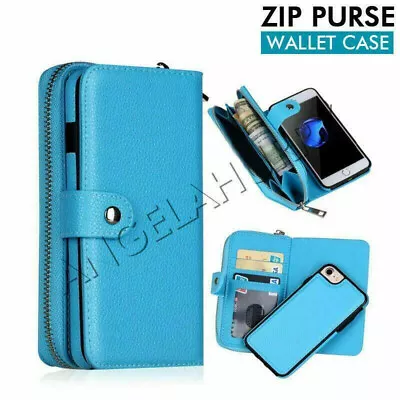 Leather Wallet Removable Magnetic Case For Samsung Galaxy S8 S6 Edge S5 S4 • $14.51