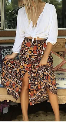 $98 • Buy Armhem Skirt Spanish Rose Noire Midi Fit 6 And 8 Extremely RARE