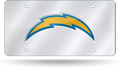 Los Angeles Chargers Laser Cut Tag License Plate Mirrored Inlaid Acrylic... • $34.99