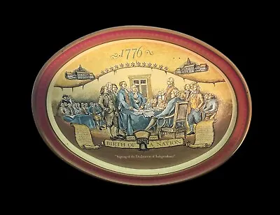 Vintage Miller High Life ” Birth Of A Nation” 1992 Oval Metal Tray • $4.50