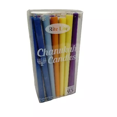 Rite Lite Chanukah Candles 45 Multicolor Pieces Fits Most Menorahs For Hanukkah • $9.86