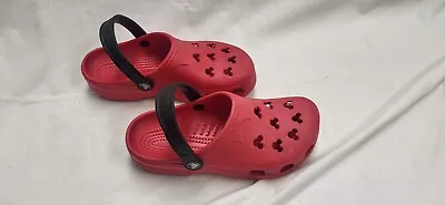 Crocs Disney Parks Mickey Mouse Clogs RED-Walt Disney- W 8-9 M 6-7 • $26.95