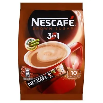 Nescafe 3 In 1 Coffee: Brown Sugar Instant Coffee Sticks-FREE SHIPPING • $11.99