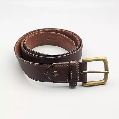 Coach 5916 Mens Dress Belt 36 Mahogany Brown Leather Cow Hide Brass Buckle • $34.80
