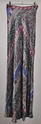 Tigerlily Size 10 Pink Green Black White Paisley Floral Panel Boho Hippy Maxi... • $36