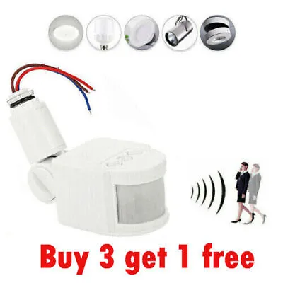 180° LED Infrared PIR Motion Sensor Detector Outdoor Wall Light Switch 110V • $7.59