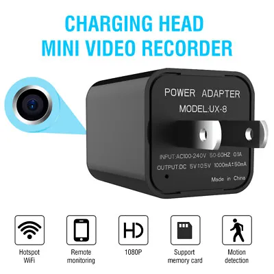 Hidden WiFi Camera Plug USB Charger Security Recorder Motion Senser Micro Camera • $9.49