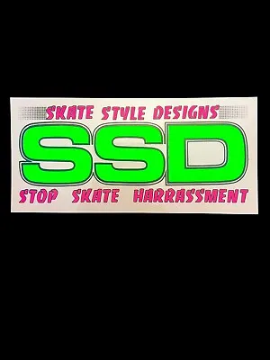VTG 1980’s SSD Skate Style Designs Stop Skate ￼Harassment Sticker-SMA Santa Cruz • $40