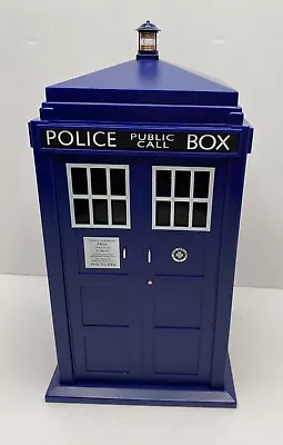 $32 • Buy DOCTOR WHO TARDIS  Blue Lights Sound Effects Cookie Jar Police Box Storage EUC