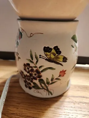 £17.33 • Buy Yankee Candle Ceramic Wax Tart Warmer Burner Butterflies Floral Electric Tested