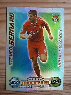 Steven Gerrard Match Attax 2008/09 Liverpool Limited Edition • £3.80