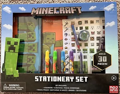 New Minecraft Stationery Set (over 30 Pcs - See Photos And Description). Ages 3+ • $11.99