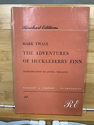 Adventures Of Huckleberry Finn By Mark Twain PB Rinehart Edition 1956 • $5