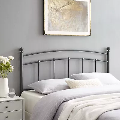 Modway Abigail Modern Farmhouse Metal Twin Headboard In Gray • $46.52