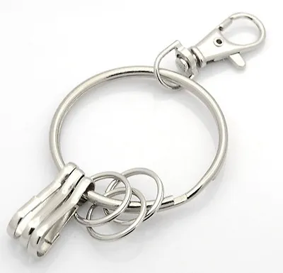 1 X Jailers Ring With Snap Swivel Clasp And Split Ring And Clip Attachments  • £3.39