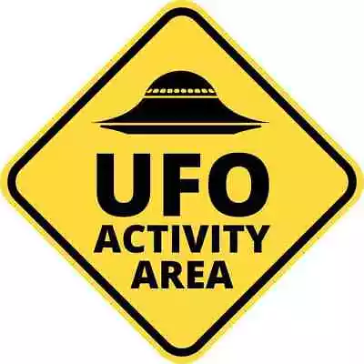 5x5 UFO Activity Area Bumper Magnet Vinyl Truck Decal Magnets Aliens Sign Decals • $10.99