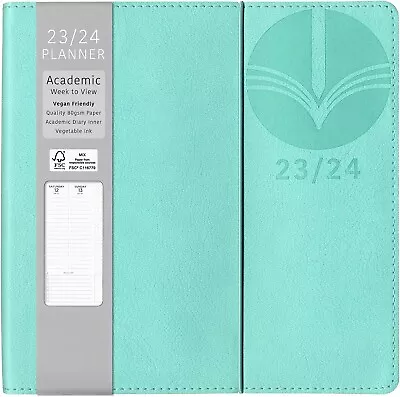 £8.99 • Buy Square 2023-2024 Academic Diary Mid Year Week To View Student Teacher Vegan Turq
