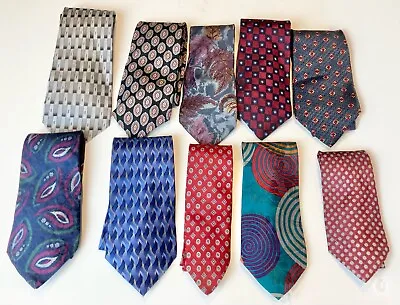 Lot Of Ten Ties Vintage Variety Neckties Ties *Read Swing Liberty Robert Talbot • $19.99