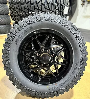 4 20x9 Moto Metal Turbine Black Wheels 35  AT Tires 8x170 Ford F350 Excursion • $2184.05