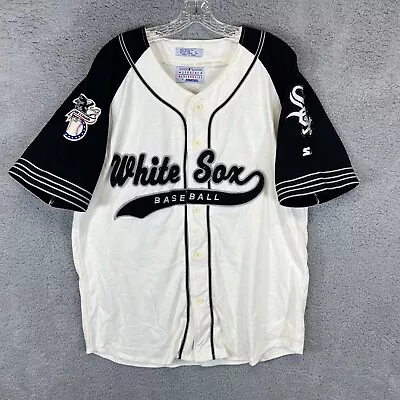 Vintage Chicago White Sox Baseball Jersey Adult Large White Starter 90s MLB Mens • $27.44