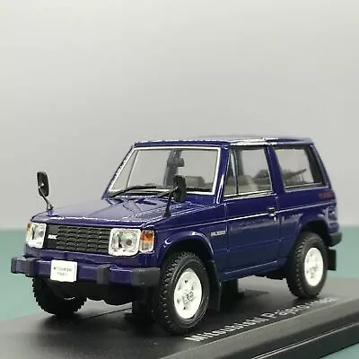 Mini Car Mitsubishi Pajero 1982 Blue 1/43 Scale Box Display Diecast Vol 52 • $22.05