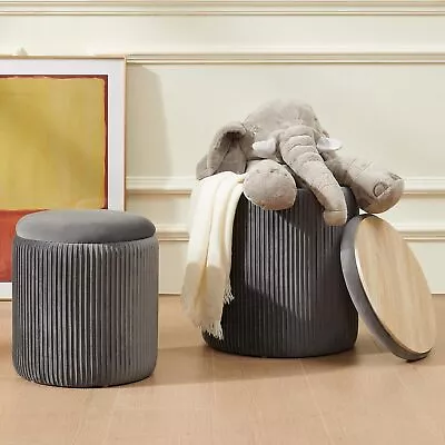 Upholstered Velvet Vanity Stools For Makeup Ottoman Coffee Table • $77.99