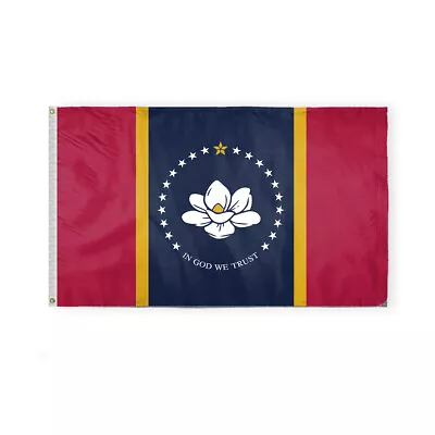 AGAS New Mississippi State Flag Double Sided Reverse Printed 200D Nylon Banner • $25