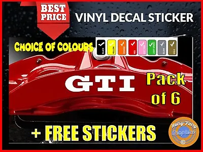 6X VW GTI R33 Break Calliper Stickers Decal Vinyl Transfer Car Van Body Bumper • $6.21