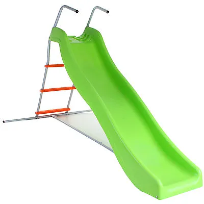 £79.99 • Buy Green & Orange Crazy Wavy Slide & Step Set Childrens Kids Garden Play Area NEW