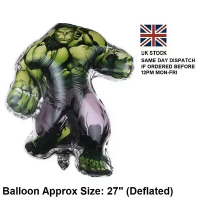 Hulk 27  Foil Balloon Birthday Party Supplies Decoration - UK • £2.45