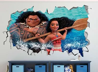 £75.03 • Buy Moana Maui Disney Movie Custom Wall Decals 3D Wall Stickers Art ST84