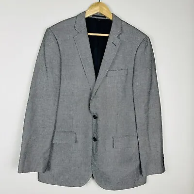 J Crew Blazer Mens 40R Ludlow Herringbone Linen Sport Coat Suit Jacket • $54.99