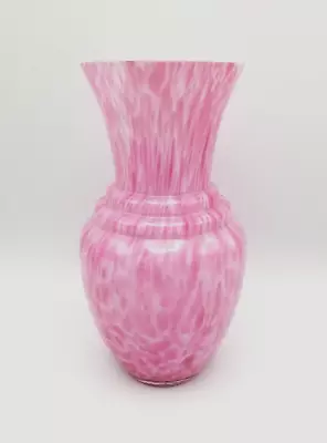 £7.99 • Buy Pink & White Cased Art Glass Vase Royal Brierley Studio