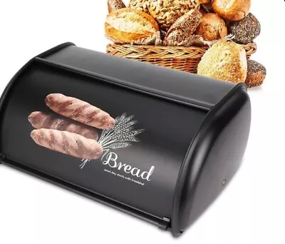 Qiilu Bread Box Large Capacity Stainless Steel Bread Box Holder Bin Container Ki • $24.99