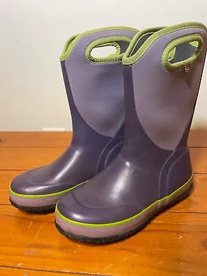 Bogs Kid's Boot Slushie 9  Waterproof Rain Purple Multi Size 4 • $18