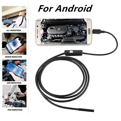 2M Mini Android Endoscope Waterproof Borescope Micro USB Inspection Video Camera • $11.89