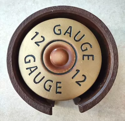 $15.99 • Buy Big Sky Carvers 12 Gauge Shotgun Shell Coaster Set Of 4 Coasters & 1 Holder