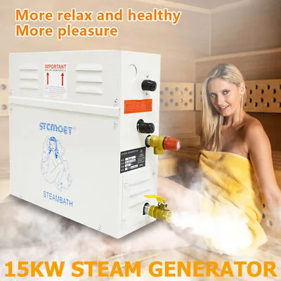 3/15KW Self Draining Steam Generator Shower Sauna Bath Home Spa With Controller • $229